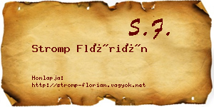 Stromp Flórián névjegykártya